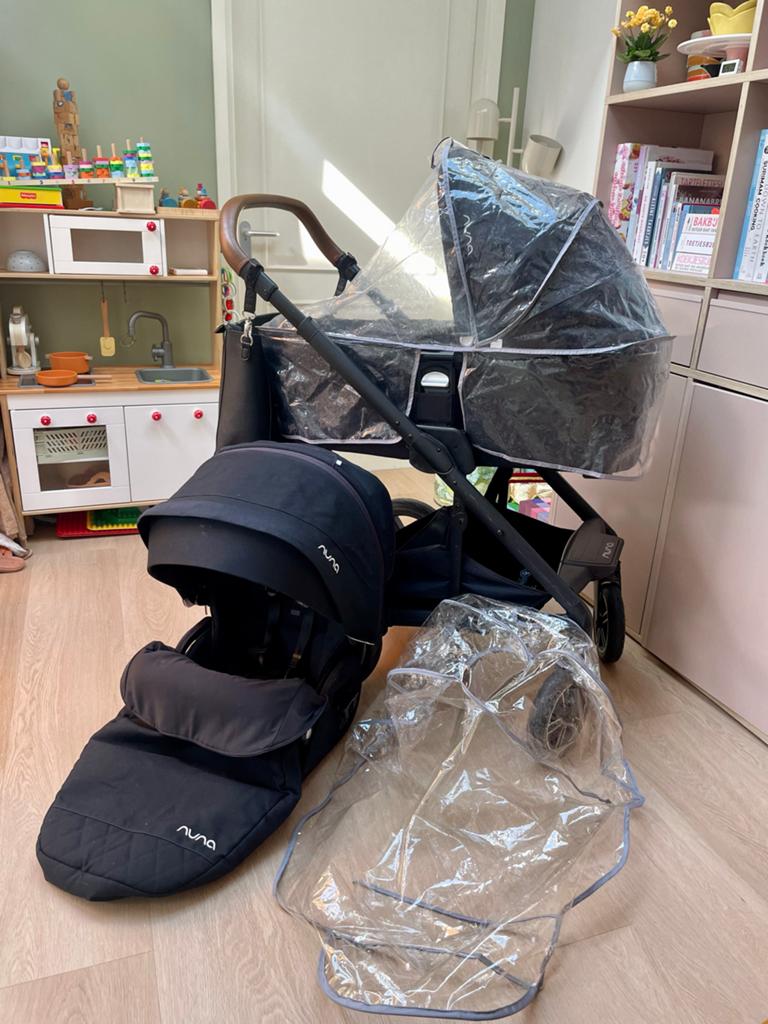 Nuna Mixx Next kinderwagen: complete set met accessoires, Gebruikt, Combiwagen, Met reiswieg, Ophalen