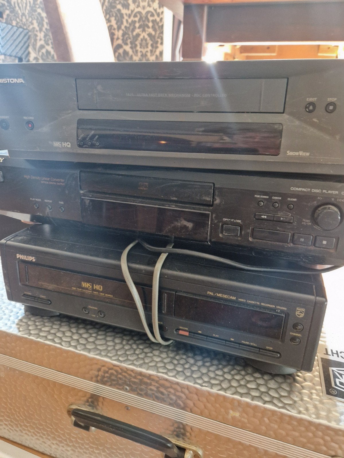 Philips VHS HQ Videorecorder - Vintage Videospeler, Ophalen of Verzenden, Gebruikt, VHS-speler of -recorder