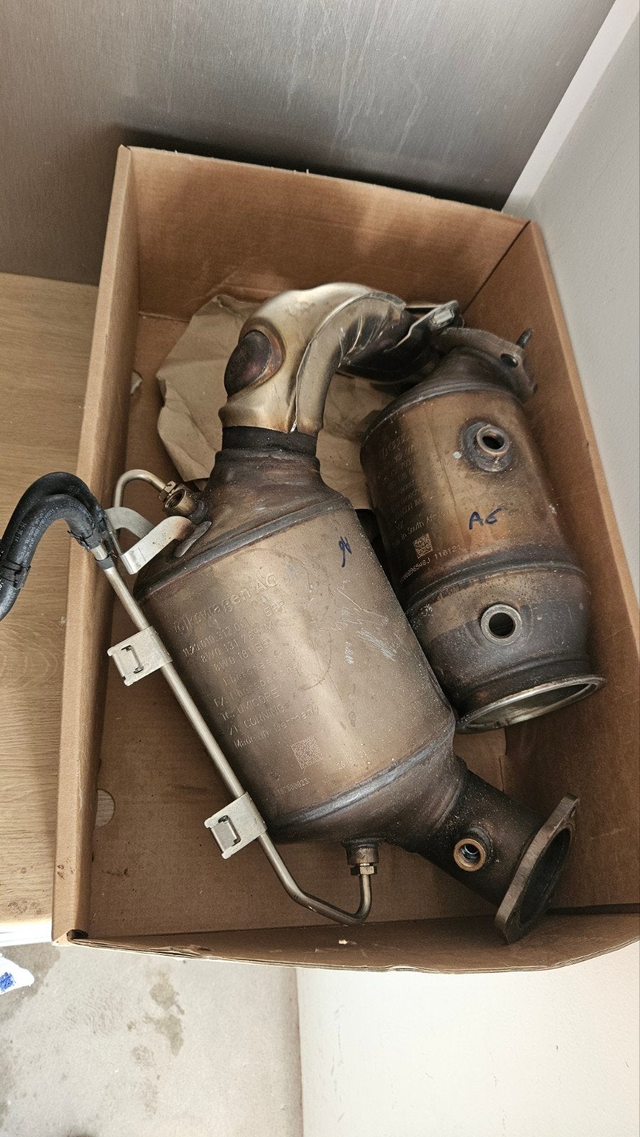 originele downpipe opf filter Audi A6 C8 2021 - Gebruikt, Auto-onderdelen, Uitlaatsystemen, Ophalen of Verzenden, Gebruikt, Audi