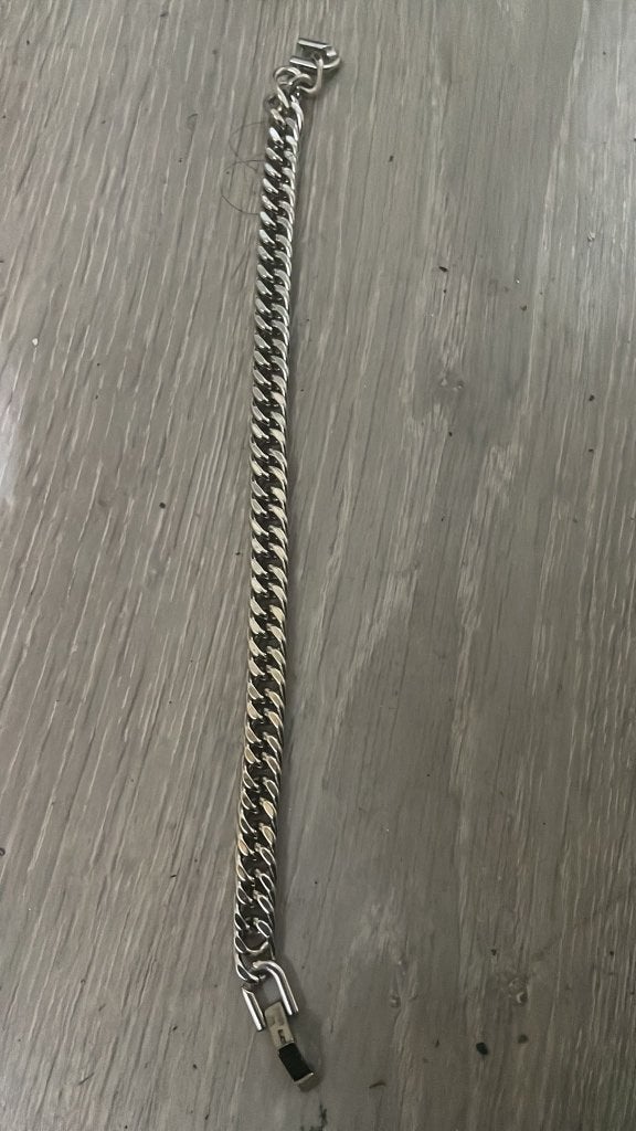 Stoere RVS-Look Heren Armband met Kapsluiting, Ophalen of Verzenden, Nieuw, Zilver, Overige materialen