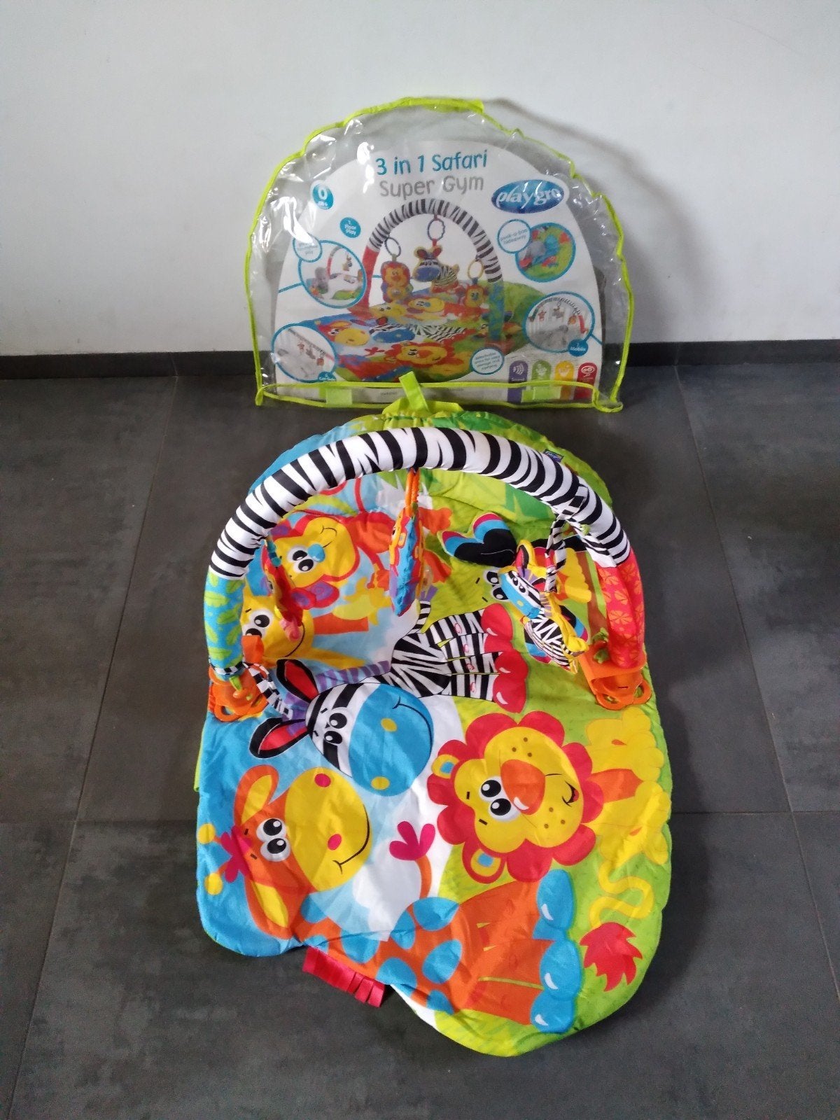 Playgro 3-in-1 Safari Super Gym Speeltapijt, Ophalen