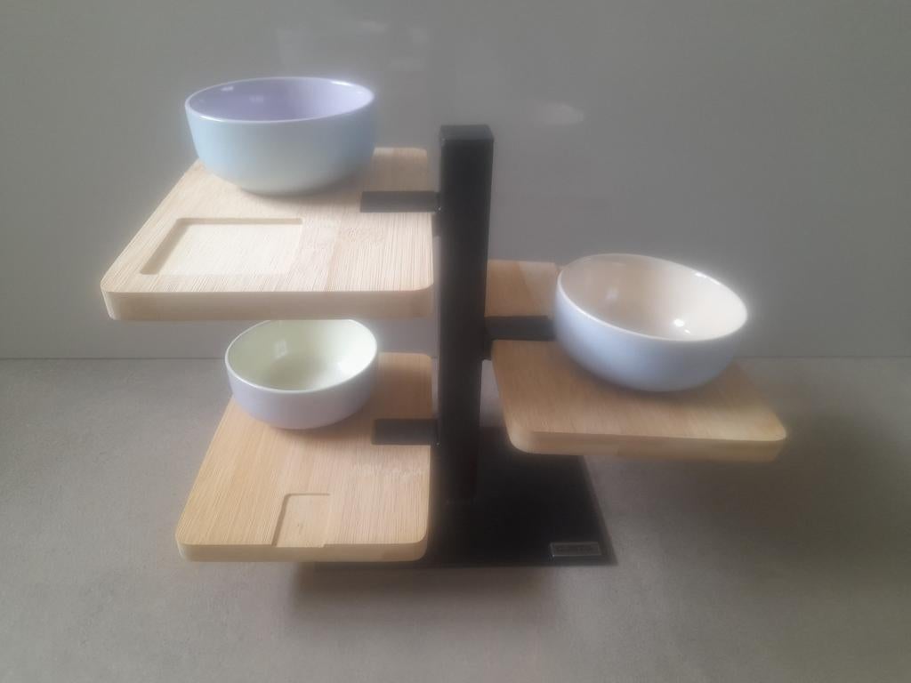 Gusto bamboe, zwart metaal etagere, Ophalen of Verzenden