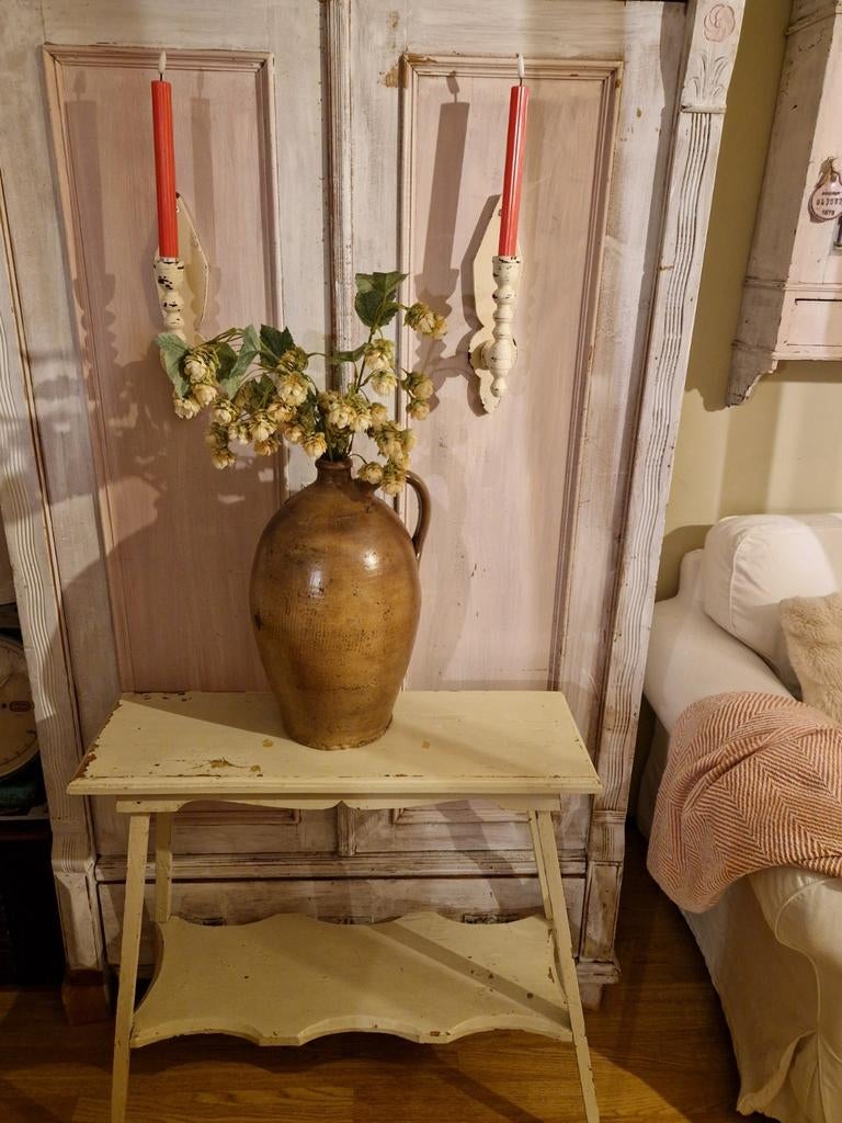 Antieke sidetable / tafeltje, Ophalen, 25 tot 50 cm, Rechthoekig, 50 tot 100 cm