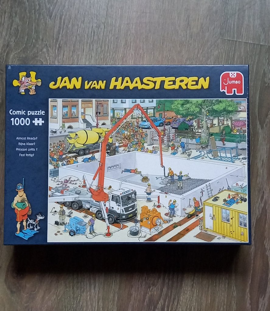 Jan van Haasteren (nieuw) Bijna klaar?, Hobby en Vrije tijd, Ophalen, 500 t/m 1500 stukjes, Nieuw, Legpuzzel