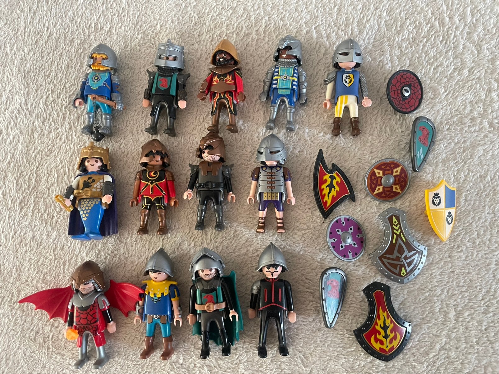 13 Playmobil ridderfiguren, Kinderen en Baby's, Speelgoed | Playmobil, Ophalen, Gebruikt, Losse onderdelen, Knights