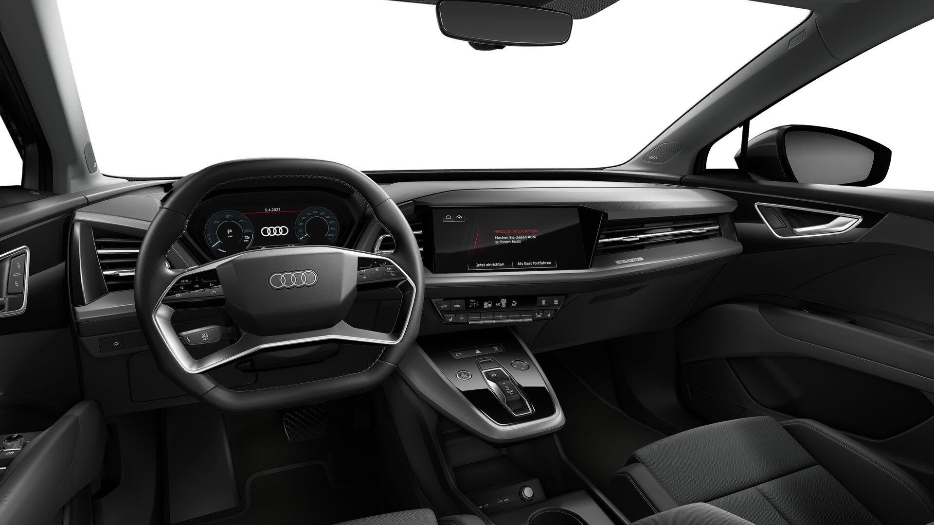 Audi Q4 e-tron 45 quattro Edition 77 kWh 265 PK | Automaat |, Auto's, 12 maanden, Stof, Zwart, 2110 kg