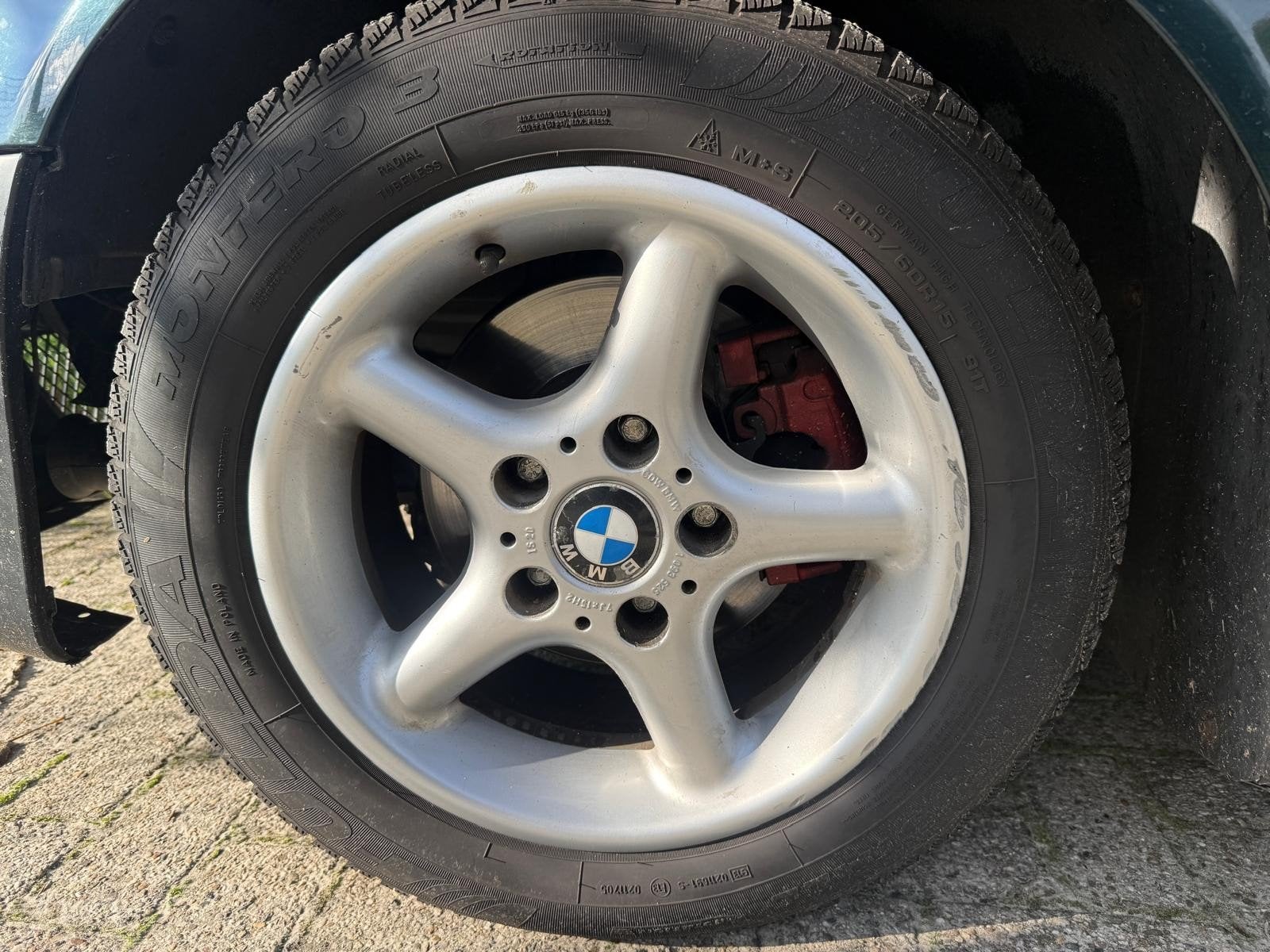 BMW E39 Style 18 velgen + banden, 5 stuks, Ophalen, Gebruikt, 15 inch, Banden en Velgen
