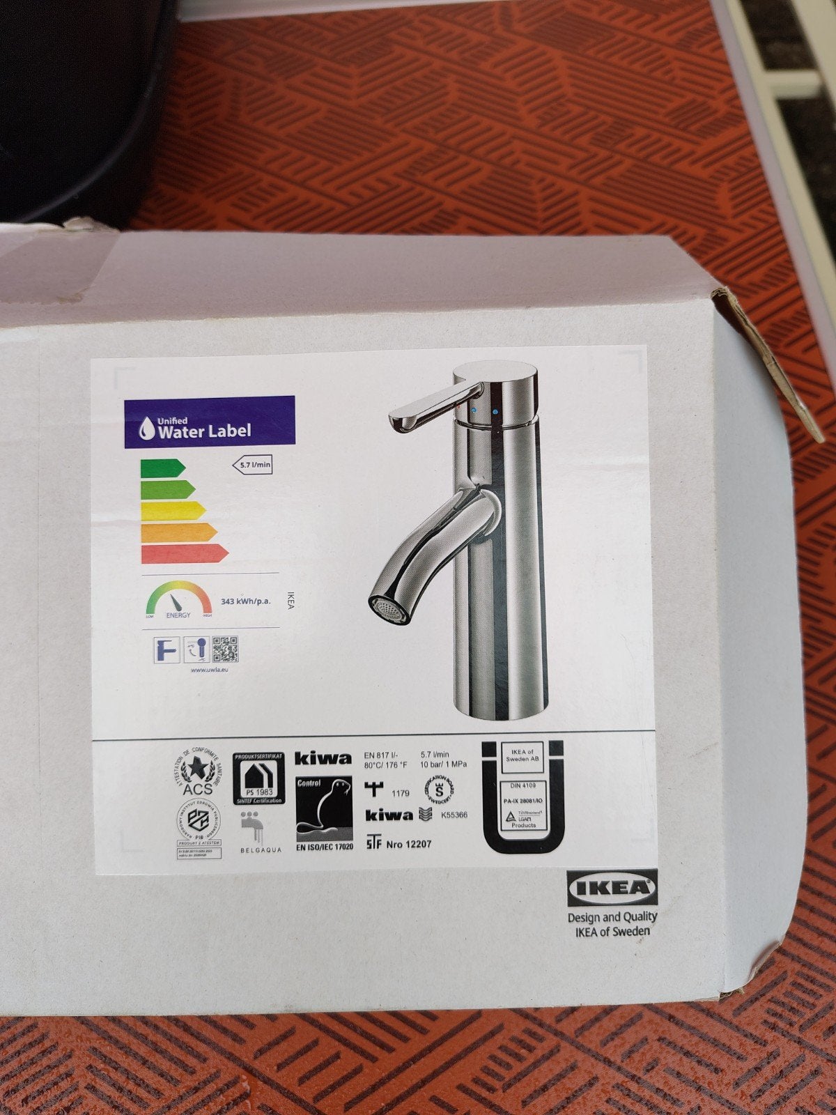 Wastafel mengkraan Ikea Dalskar nieuw in doos, Ophalen of Verzenden, Nieuw, Wastafel