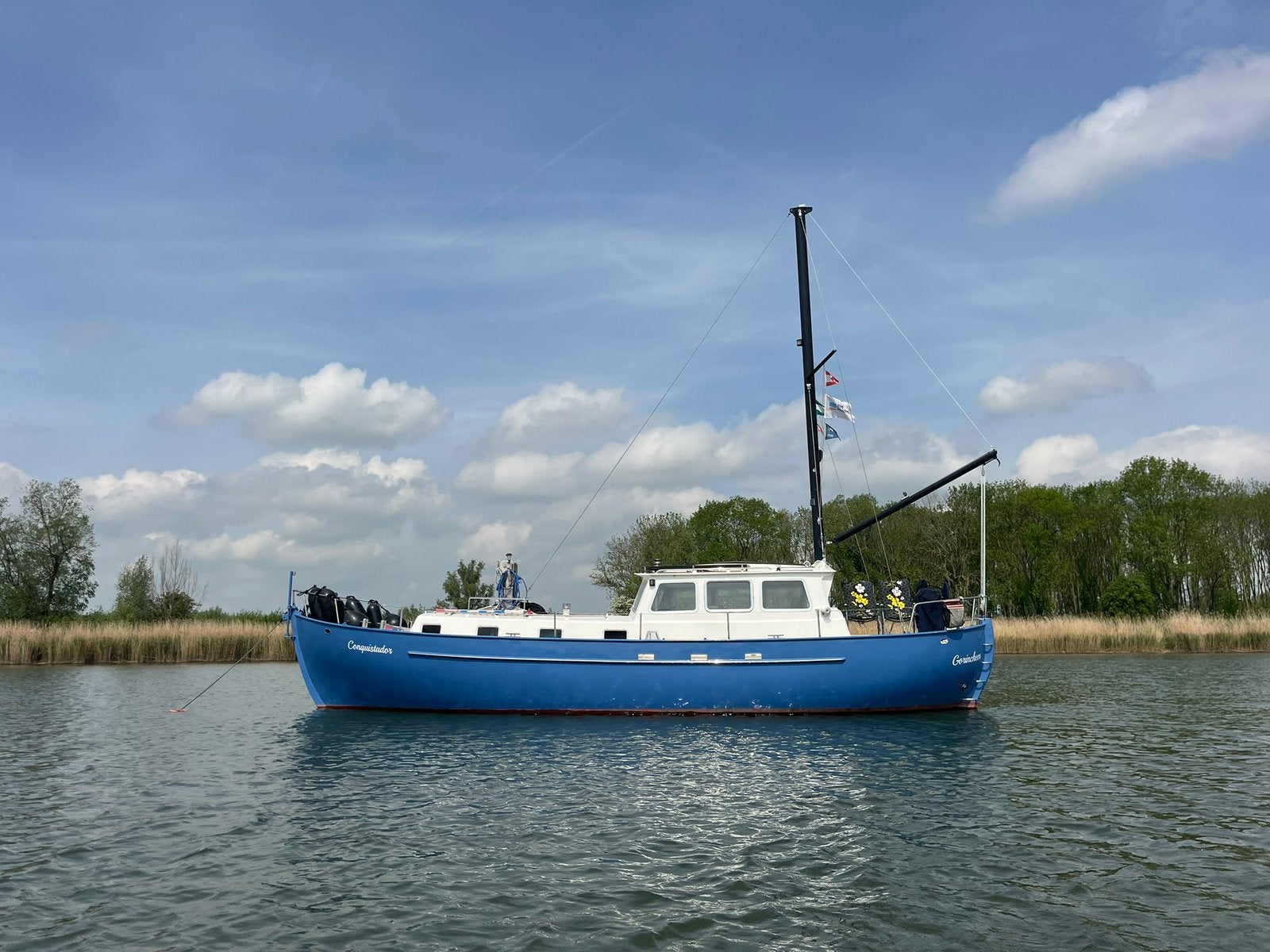 Aluminium mast 6,75m Neutmast met furling systeem, Ophalen, 6 meter of meer, Gebruikt, Minder dan 15 m²