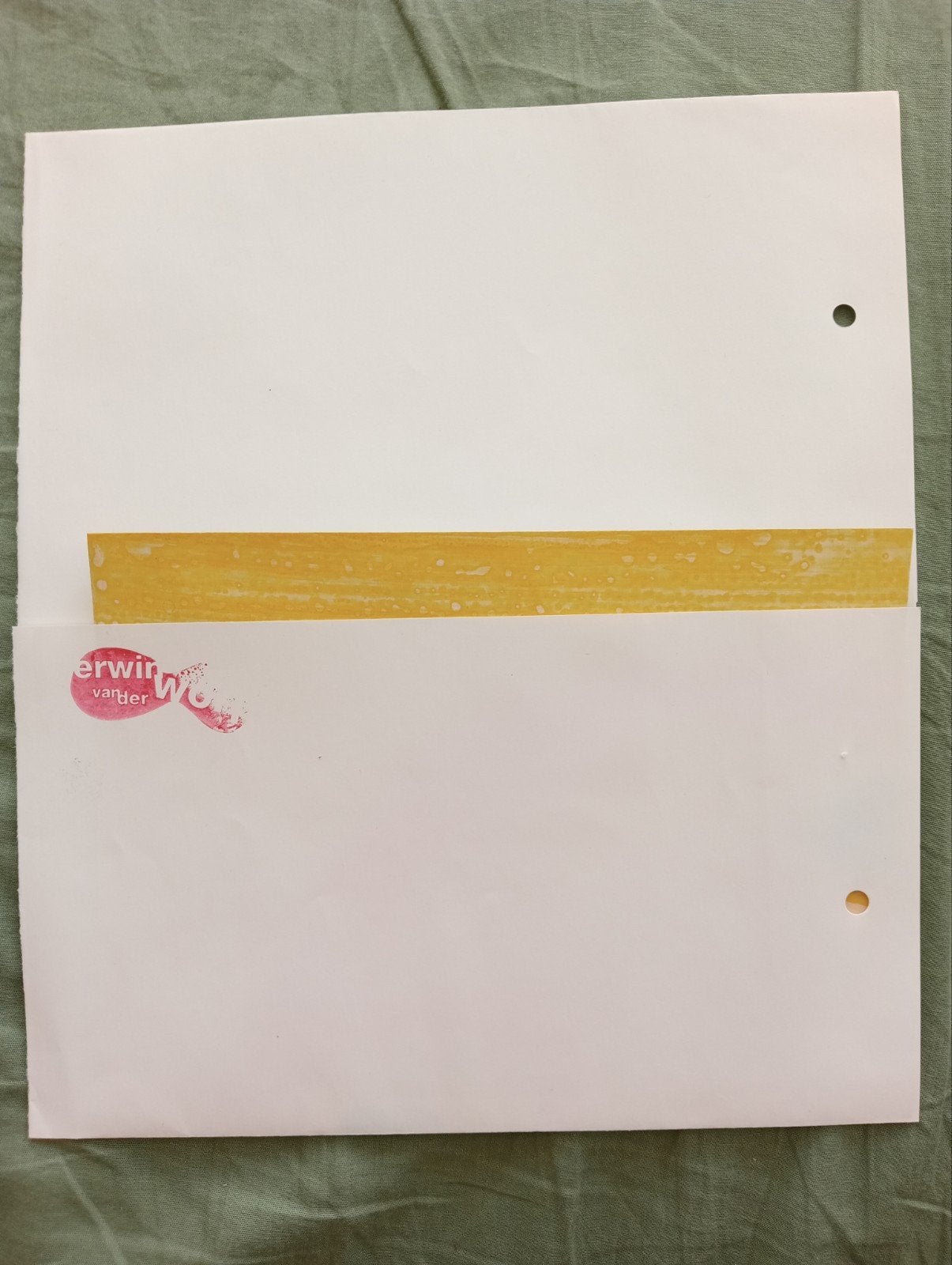 Erwin van der Wolf gouache olieverf op papier 1998, Ophalen of Verzenden