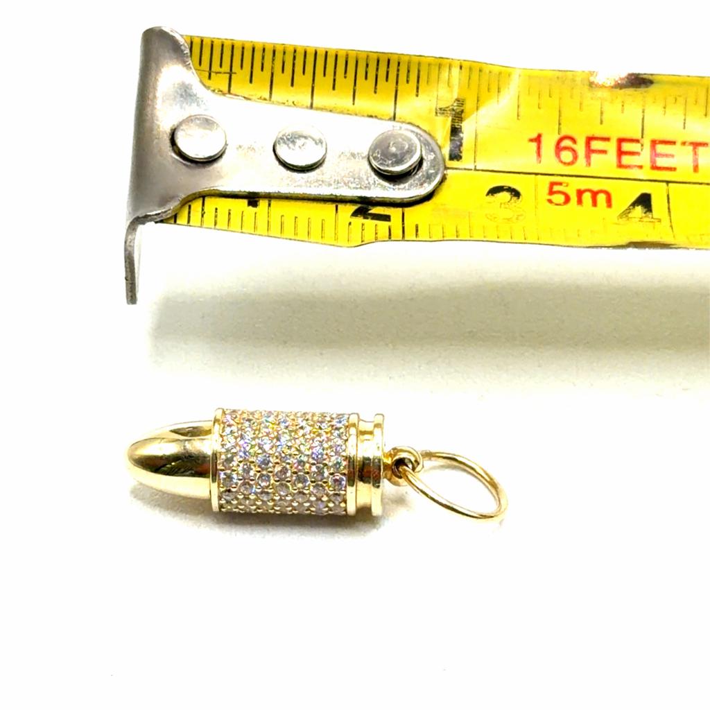 Gouden Kogel Hanger met Strass - Uniek Design, Overige voorstellingen, Www.bredajuwelier.nl, Nieuw, Ophalen of Verzenden