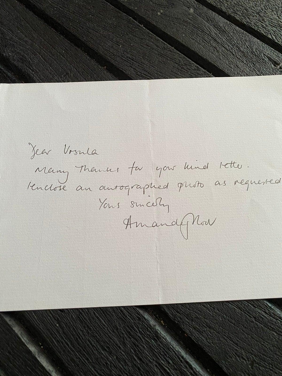 Filmster handtekening amanda root, Verzamelen, Muziek, Artiesten en Beroemdheden, Ophalen of Verzenden, Zo goed als nieuw, Foto of Kaart
