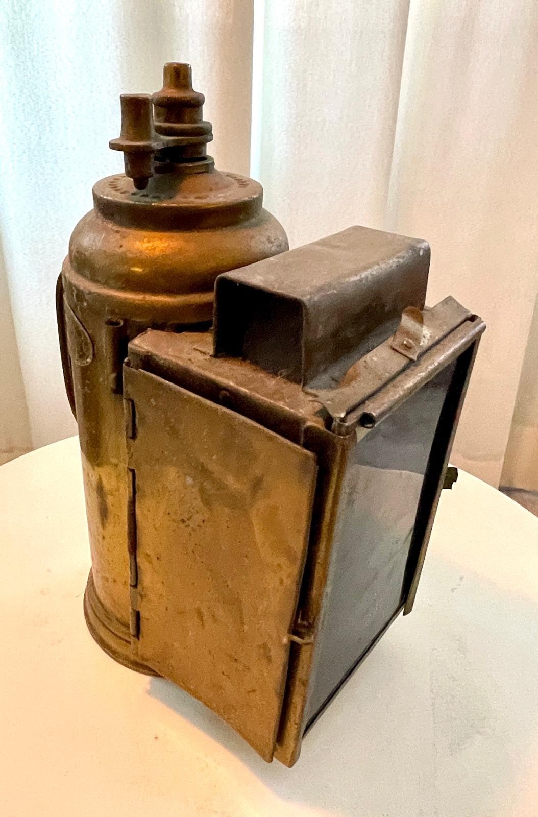 antieke carbid scheepslamp - Renkers & Zone, Ophalen of Verzenden