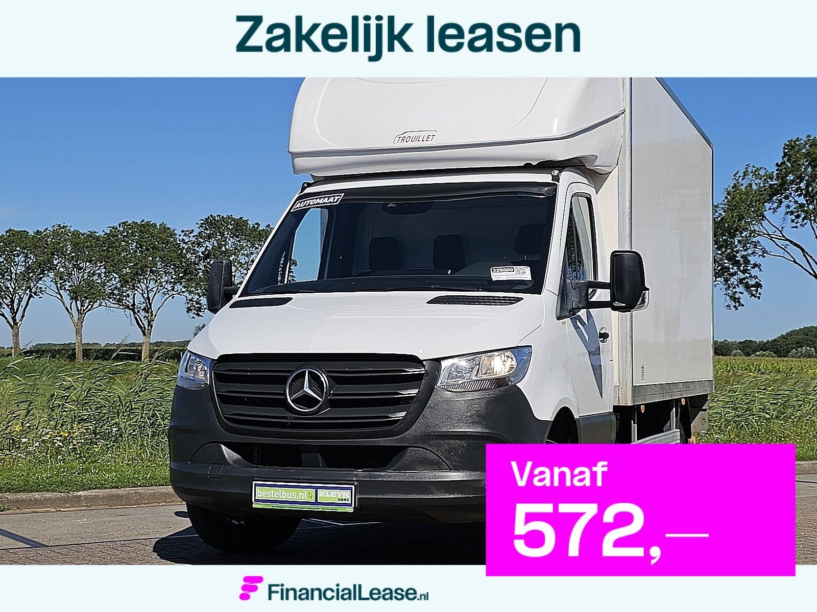MERCEDES-BENZ SPRINTER 515 bakwagen laadklep!, Automaat, Euro 6, 150 pk, Wit