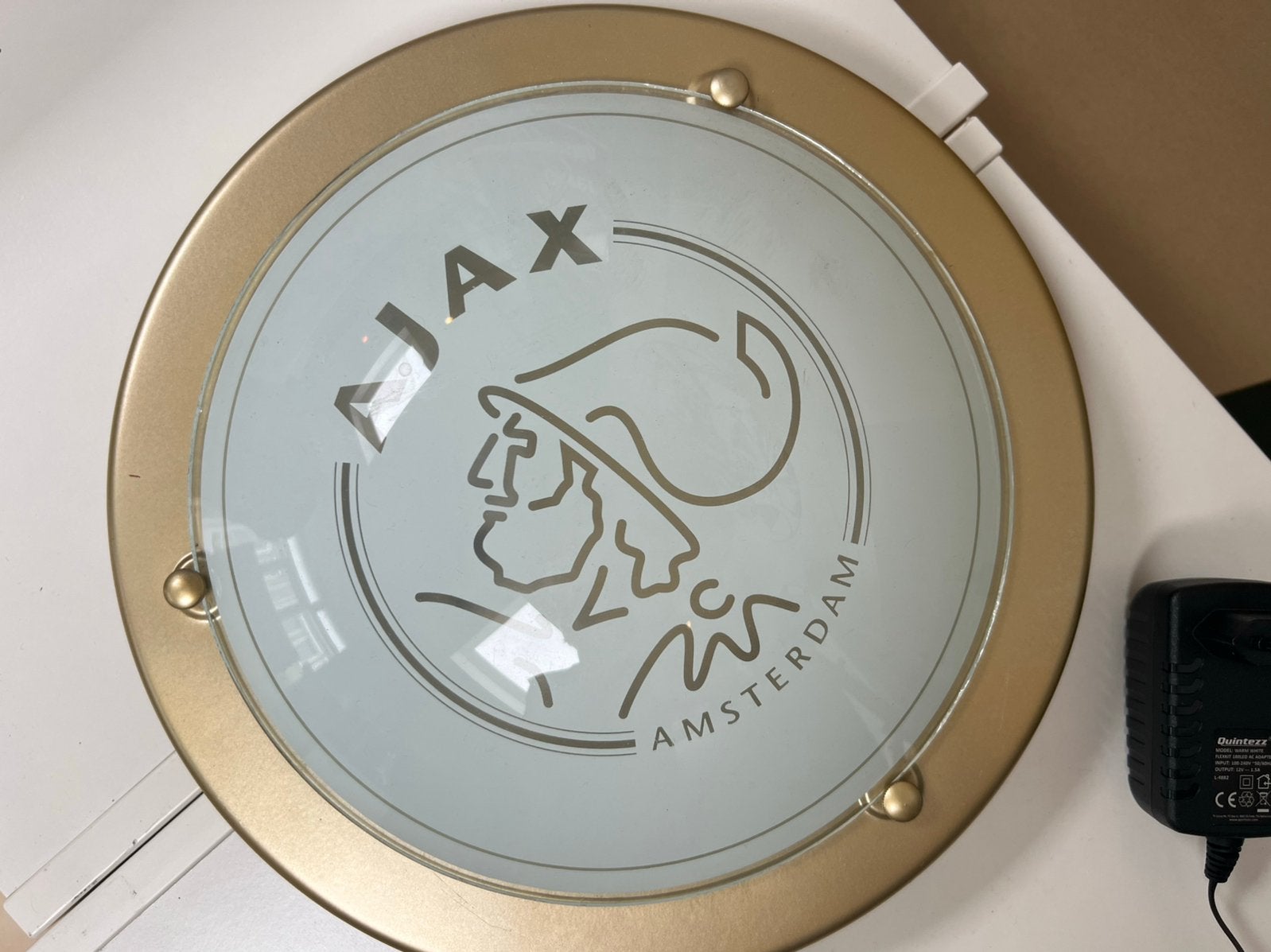 Gouden Ajax lamp led, Ophalen of Verzenden