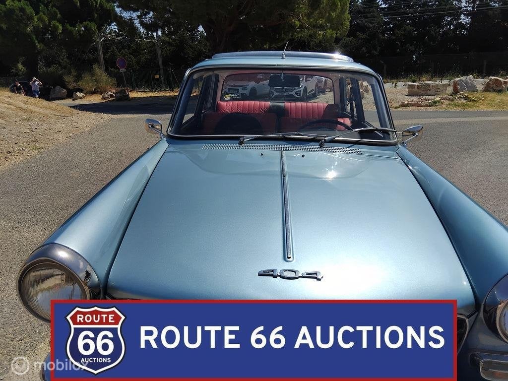 Peugeot 404 Super Luxe | 1967 | Route 66 Auctions, Overige carrosserieën, Zwart, Bedrijf, Handgeschakeld