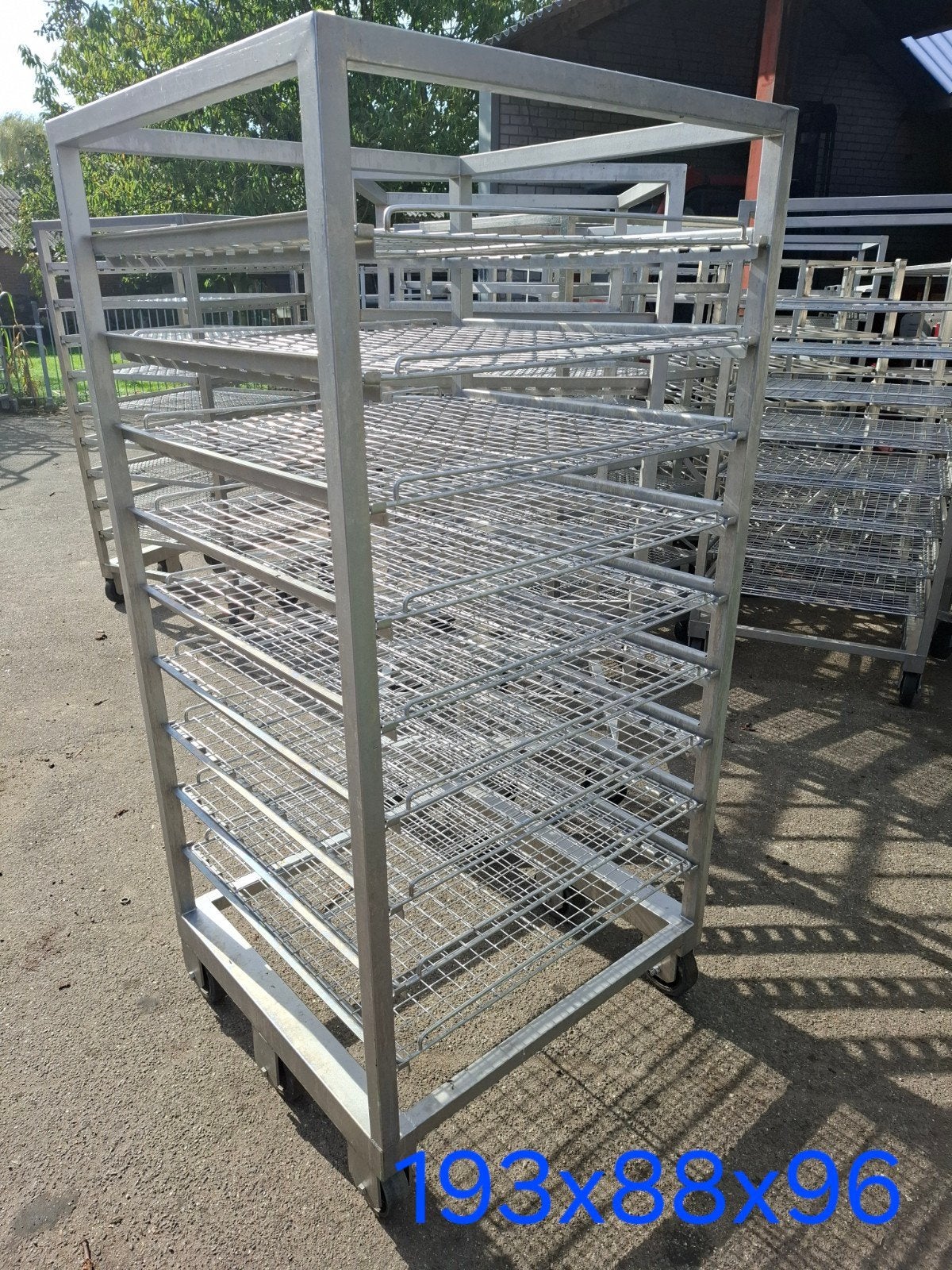 Etagewagens, kook/droogrek, transportkar - 193x88x96 cm, Ophalen