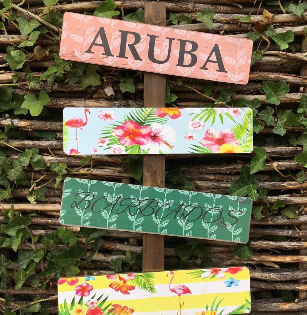 Decoratie bord ibiza stijl hout, Ophalen, Nieuw