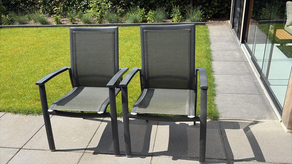 Twee Avanti Di Bellagio tuinstoelen te koop!, Tuin en Terras, Tuinstoelen, Ophalen of Verzenden, Gebruikt, Aluminium