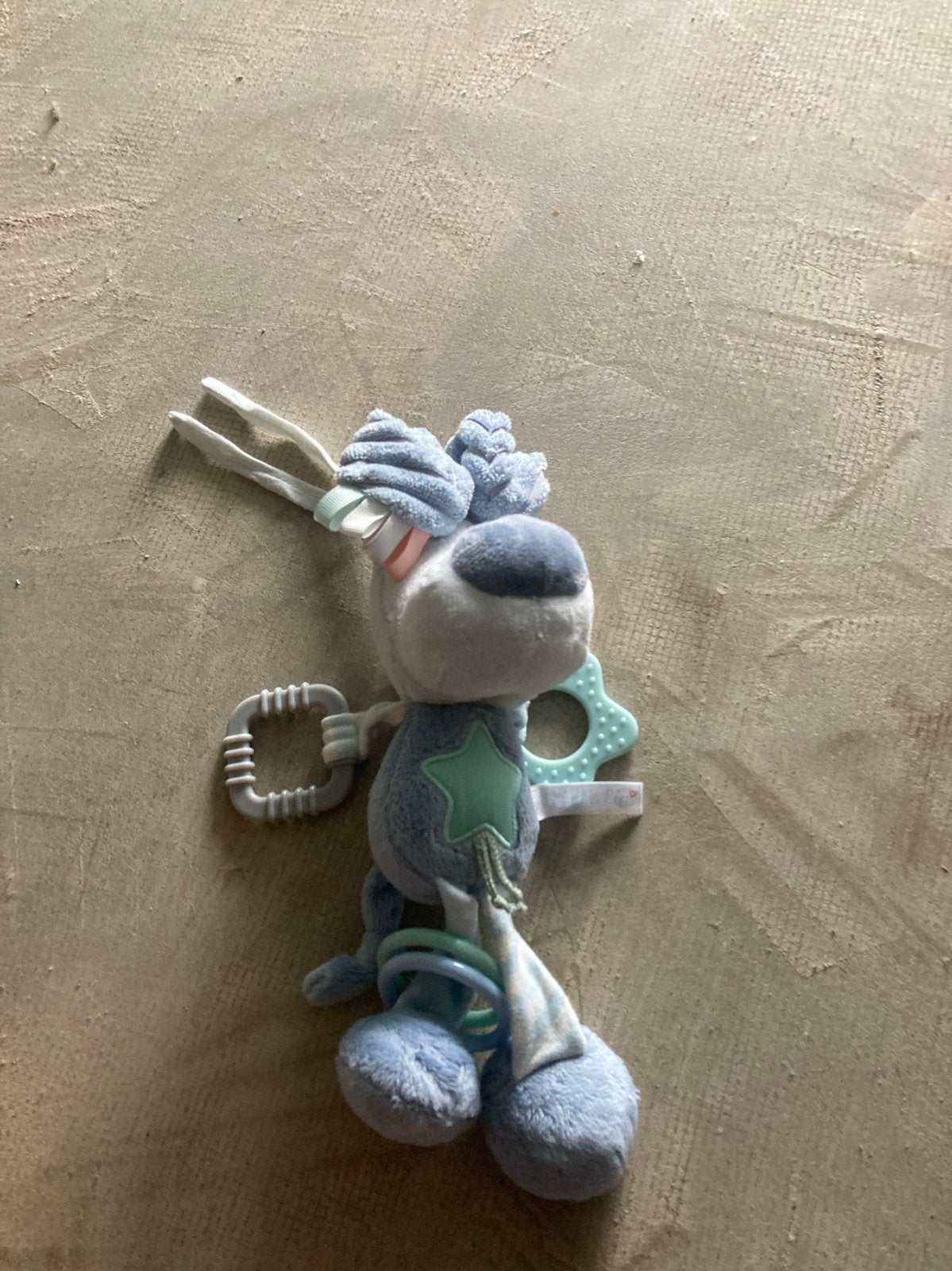 Woezel Babygym/mobiel/rammelaar blauw - Zo goed als nieuw, Kinderen en Baby's, Speelgoed | Babyspeelgoed, Ophalen, Zo goed als nieuw