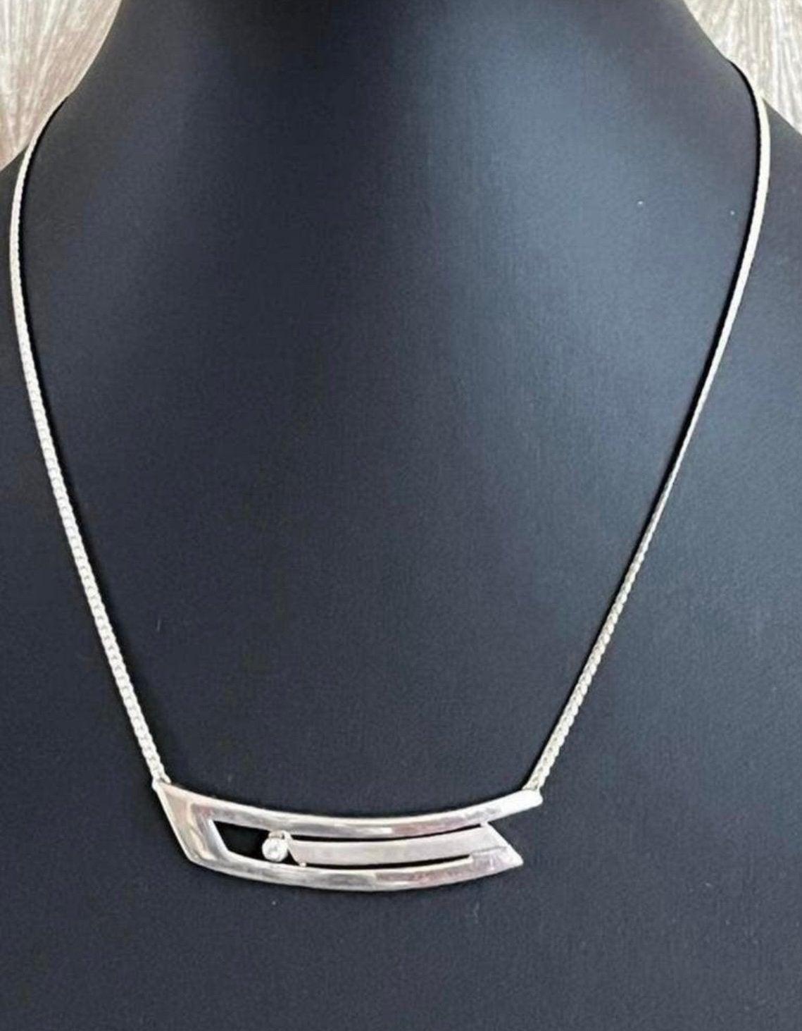 Zilveren DESIGN HALSCOLLIER MET ZIRKONIA, Verzenden, Zo goed als nieuw, Zilver