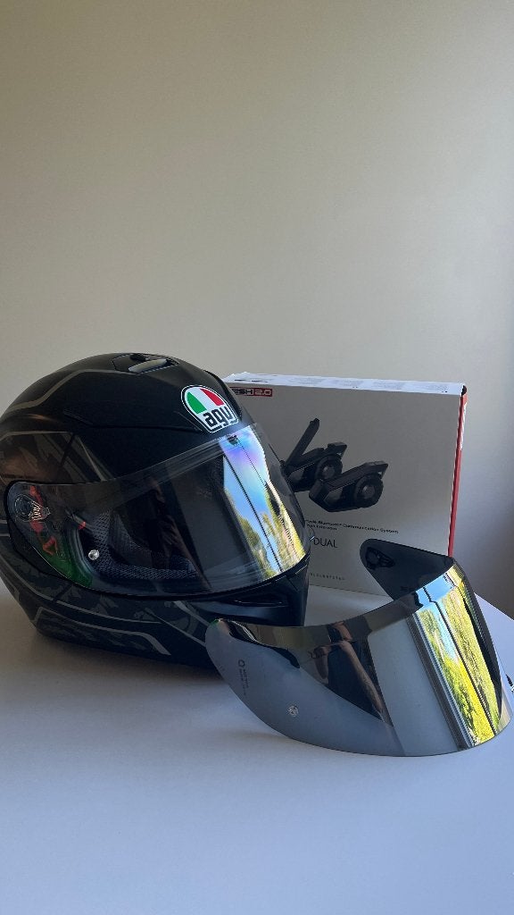 AGV K-5 S (Maat S) + SENA 30k Mesh, Motoren, Ophalen, Heren, S, Tweedehands