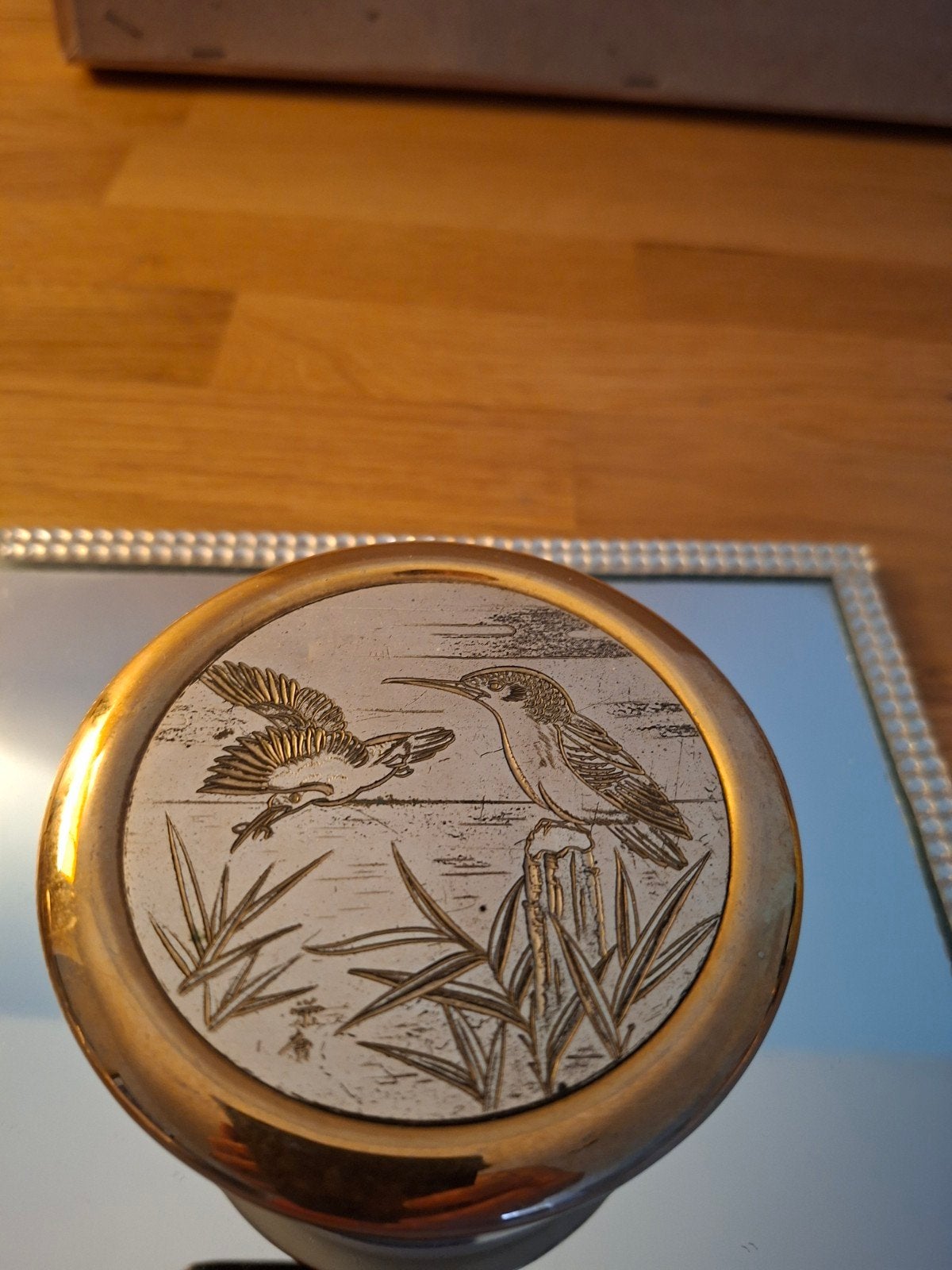 Japanse Chokin sieradendoos 24kt goud verguld, Ophalen of Verzenden