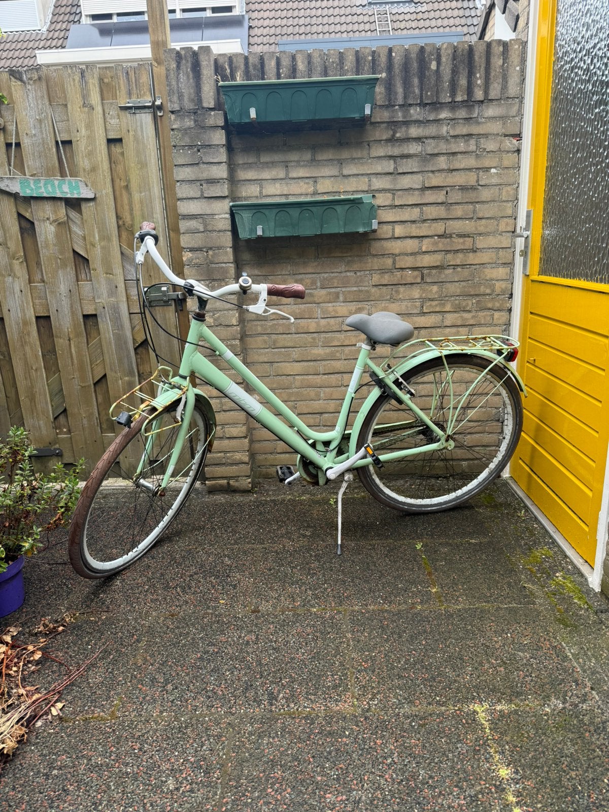 Mintgroene fiets, 50 tot 53 cm, Ophalen, Gebruikt, Overige merken