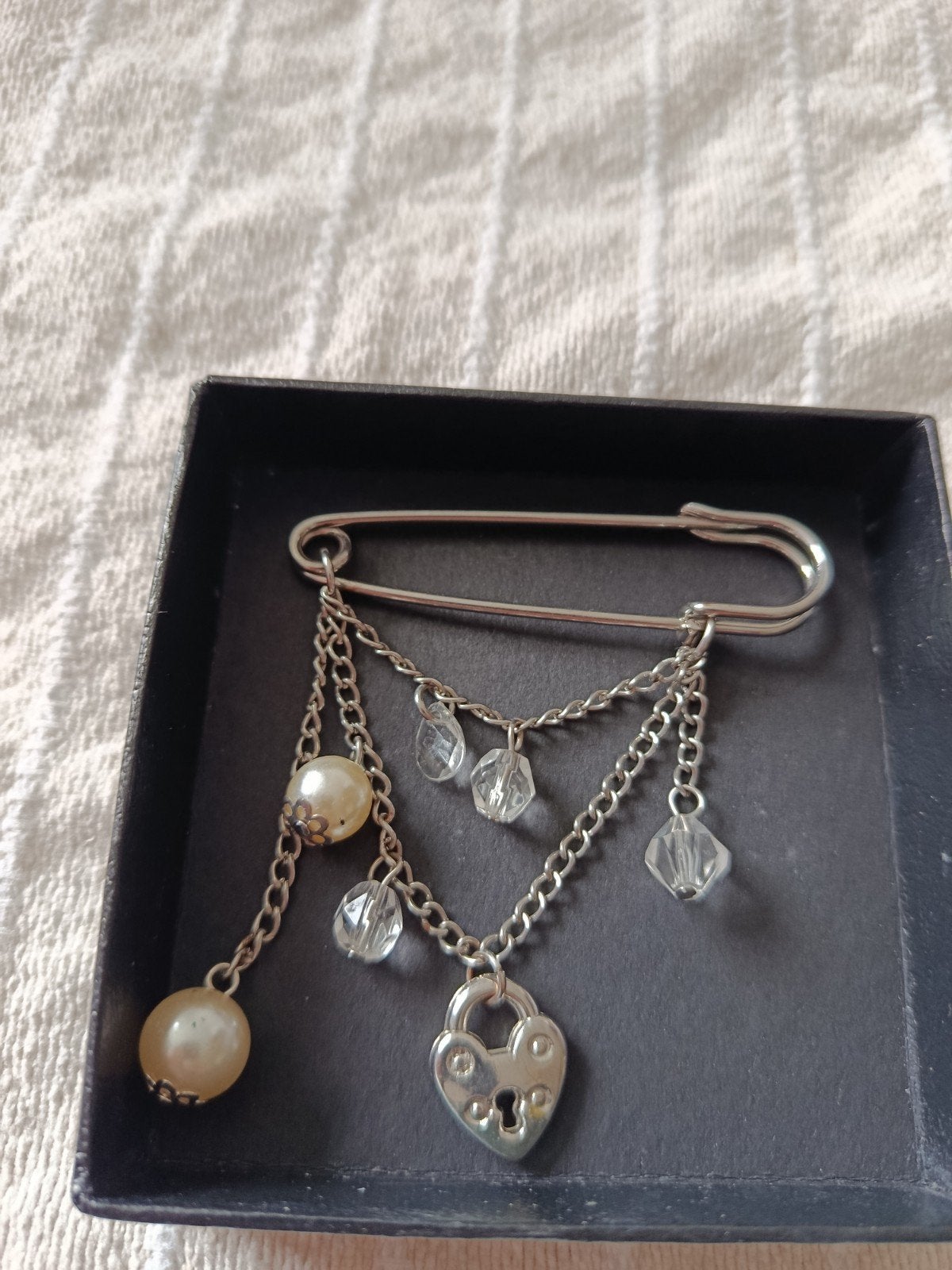 Oude Broche, Overige materialen, 4 tot 7 cm, Met kristal, Ophalen of Verzenden