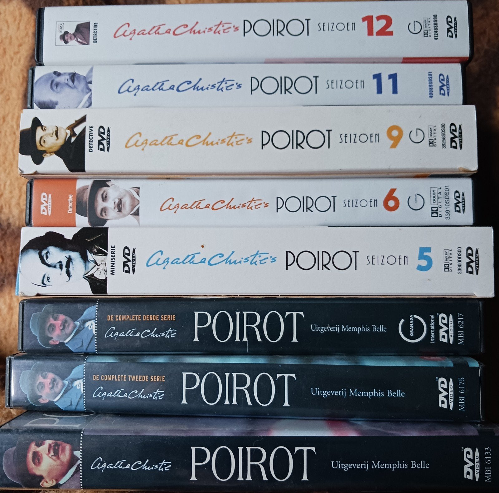 Poirot Seizoenen 1tm6,9,11 en 12, Boxset, Ophalen of Verzenden, Zo goed als nieuw, Actie en Avontuur