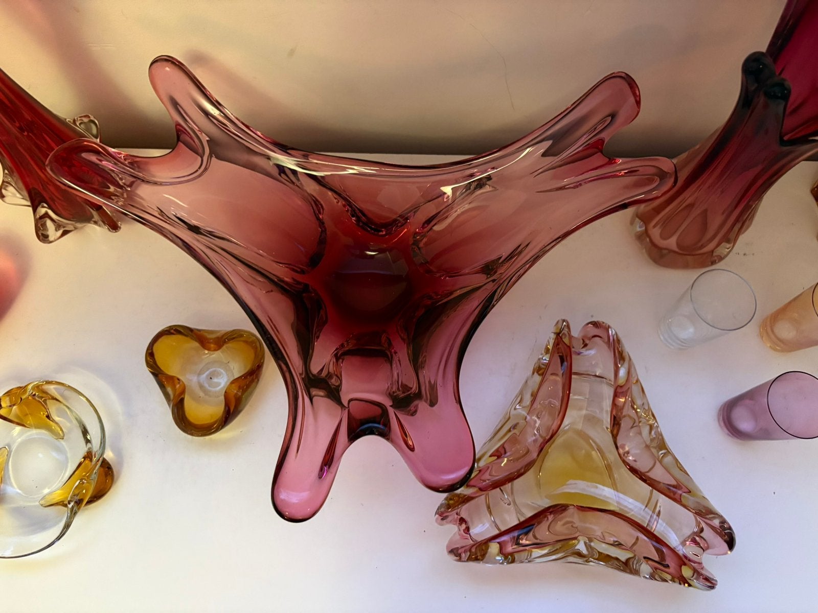 Prachtige Vintage Murano Chřibská Stijl Kunstglazen Schaal, Ophalen of Verzenden