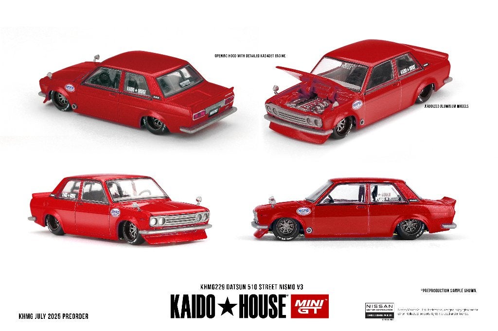 Mini GT Kaido House Datsun 510 Street Nismo V3, Www.rubensmodelautos.nl, Auto, Nieuw, Ophalen of Verzenden