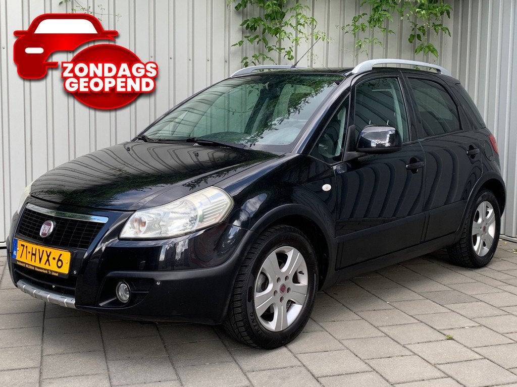 Fiat Sedici 1.6-16V Emotion|Automaat|Airco|, Auto's, Fiat, Stof, Gebruikt, Zwart, 4 cilinders