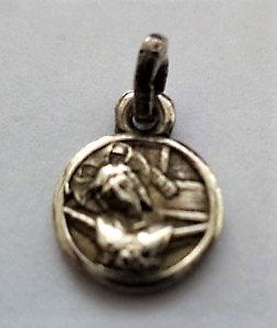 Antiek Zilveren Jezus crucifix hangertje – Geloof & Devotie, Ophalen of Verzenden