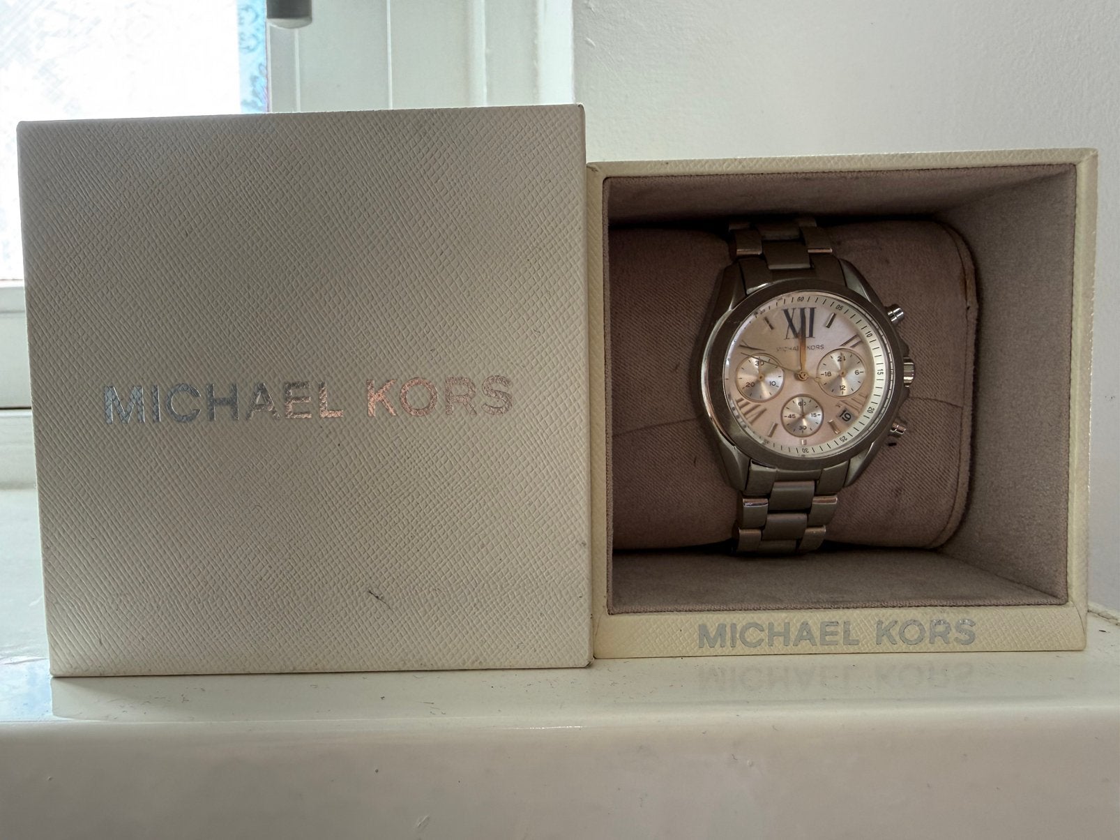 Micheal Kors Horloge, Staal, Polshorloge, Zo goed als nieuw, Zilver