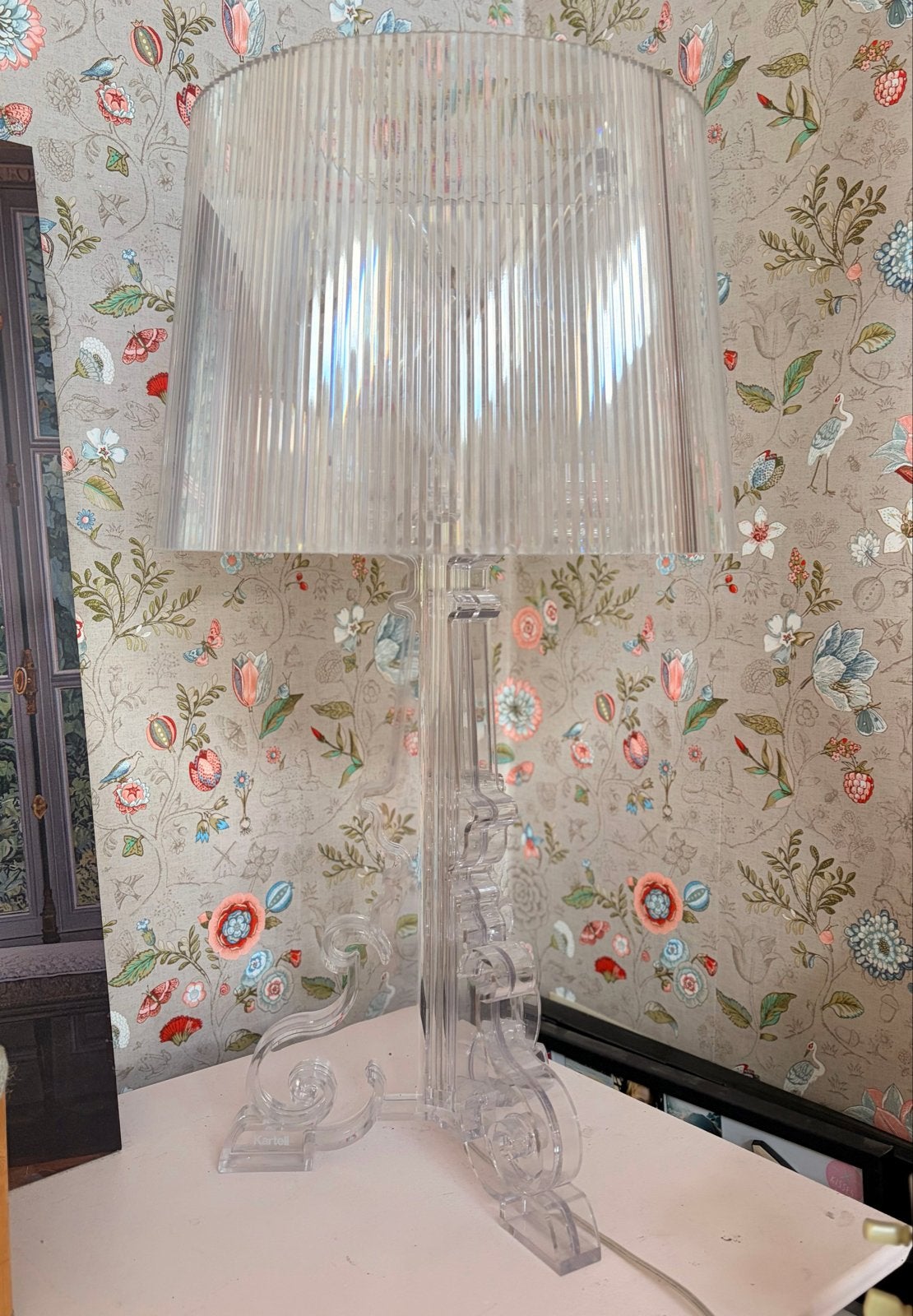 Kartell Bourgie Tafellamp met Dimmer - Transparant Design, Dimbaar, Kunststof, Gebruikt, Overige merken