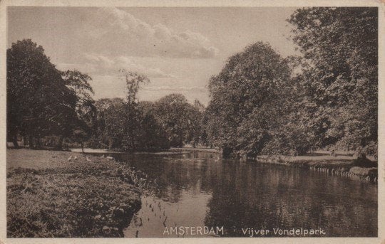 Amsterdam Vondelpark, Verzenden, 1920 tot 1940, Gelopen, Noord-Holland