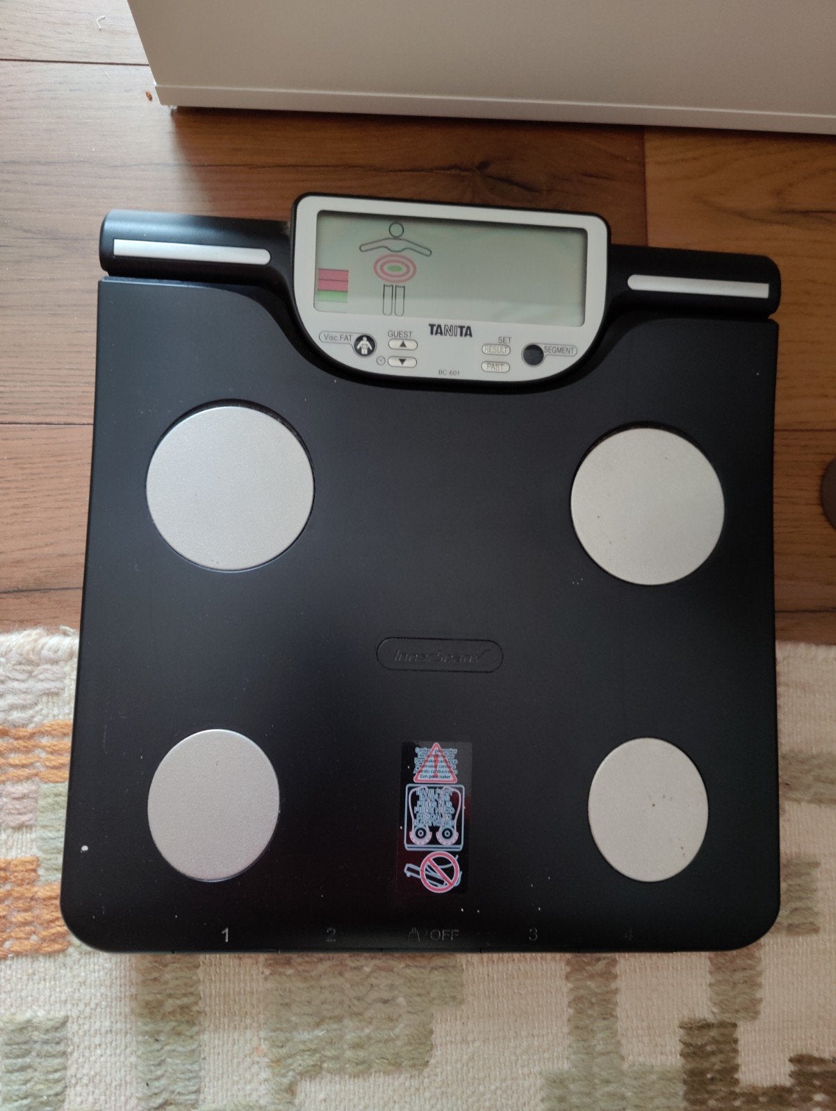 Tanita BC601 Segmentale Lichaamsanalyse Weegschaal, Gebruikt, 1 tot 500 gram, 100 kg of meer, Ophalen of Verzenden