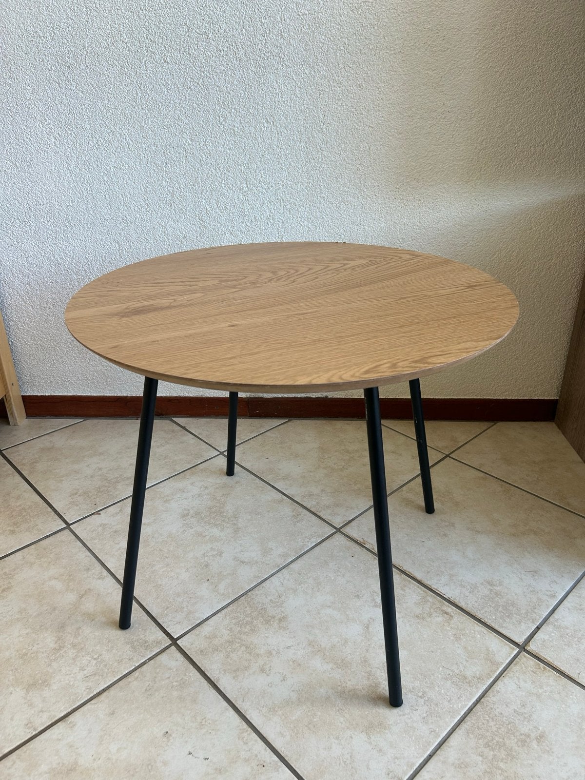Ronde bijzettafel van JYSK, Huis en Inrichting, Tafels | Bijzettafels, Minder dan 55 cm, Gebruikt, Rond, Hout