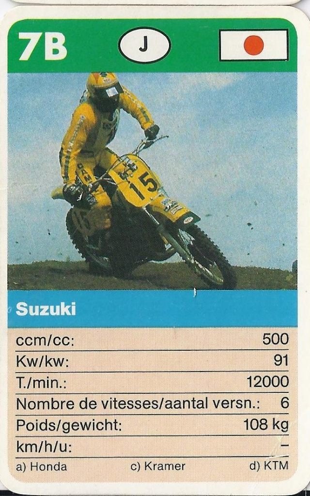 X12 motorkaartje 7b suzuki, Ophalen of Verzenden, Zo goed als nieuw, Auto's