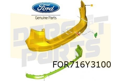 Ford C-Max (5/15-12/19) achterbumper (te spuiten) (+/- PDC), -, Verzenden, -, Nieuw