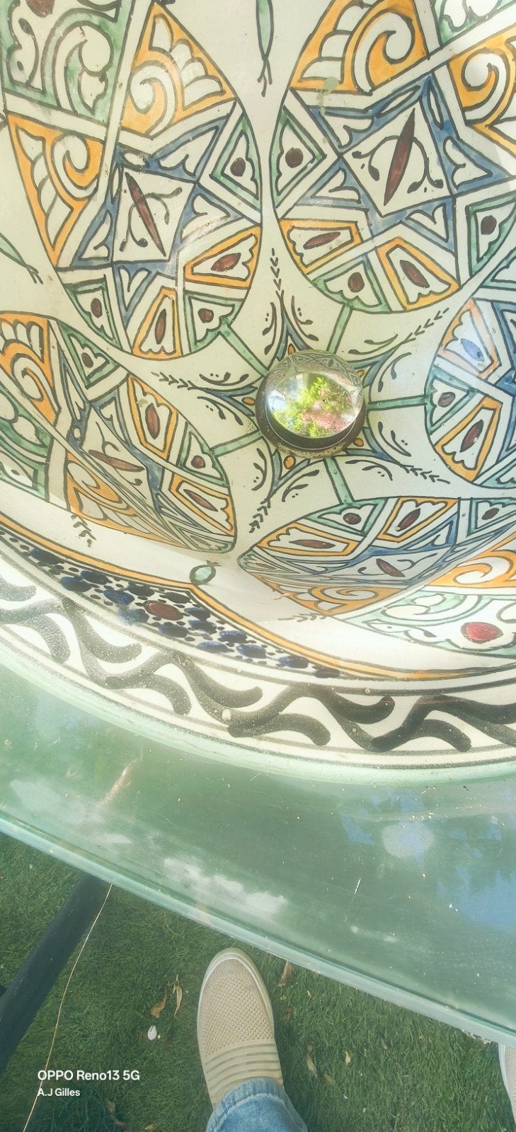 Decoratieve Marokkaanse waskom met mozaïekpatroon, Ophalen