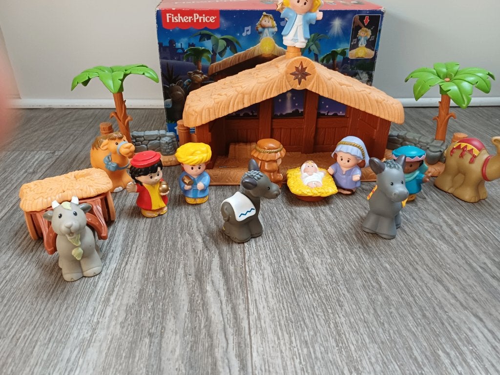 fisher price kerststal grote set, Kinderen en Baby's, Verzenden, Gebruikt, Overige typen