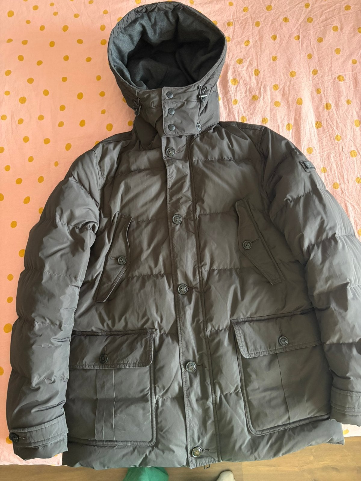 Woolrich polar parka petrol maat L, Ophalen of Verzenden, Zo goed als nieuw, Maat 52/54 (L), Grijs