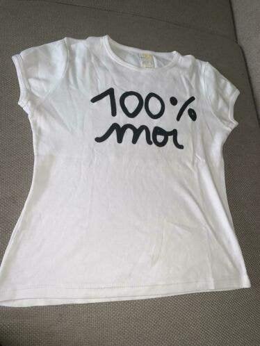 Shirt T-shirt m wit witte naveltruitje croptop, Maat 38/40 (M), Verzenden, Wit, Korte mouw