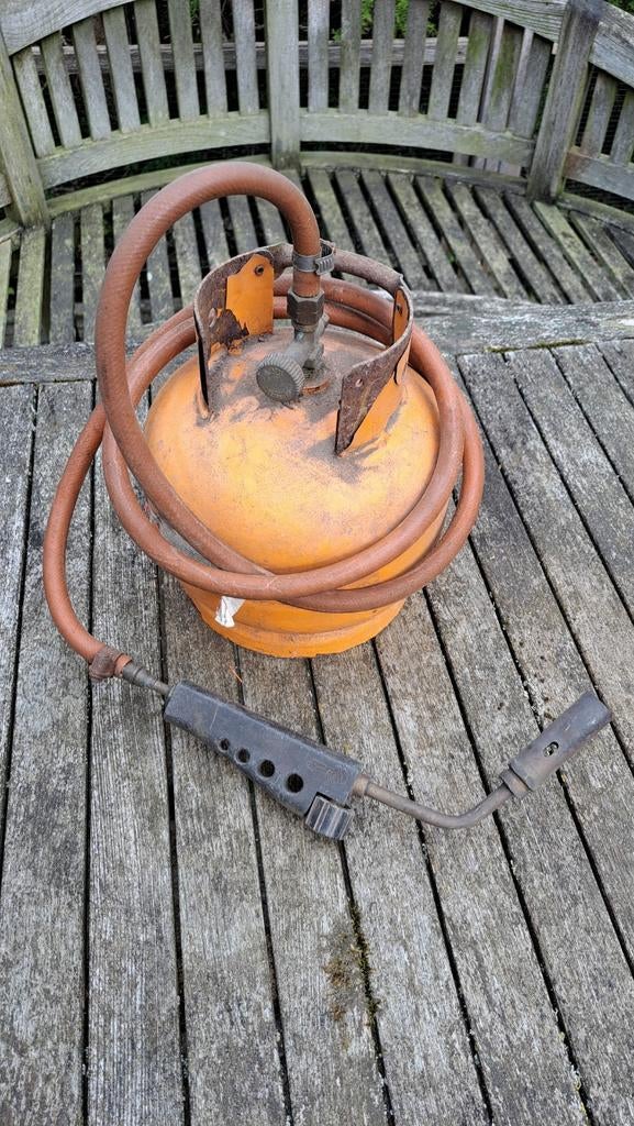 Oude gasbrander met gasfles merk Sievert, Ophalen, Gebruikt, Sievert