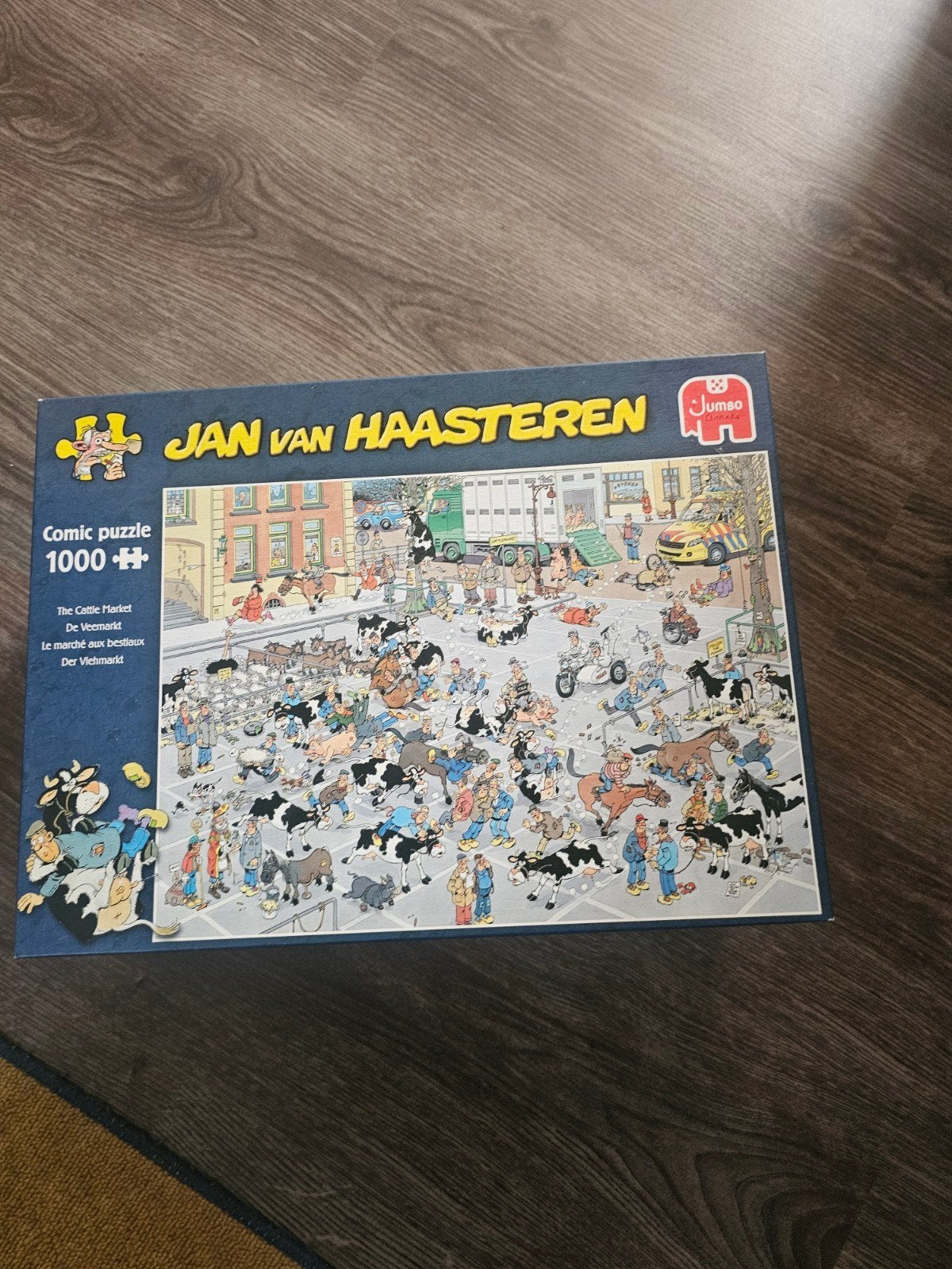 Jan van Haasteren Comic Puzzel - De Veemarkt (1000 stukjes), Ophalen of Verzenden, 500 t/m 1500 stukjes, Zo goed als nieuw, Legpuzzel