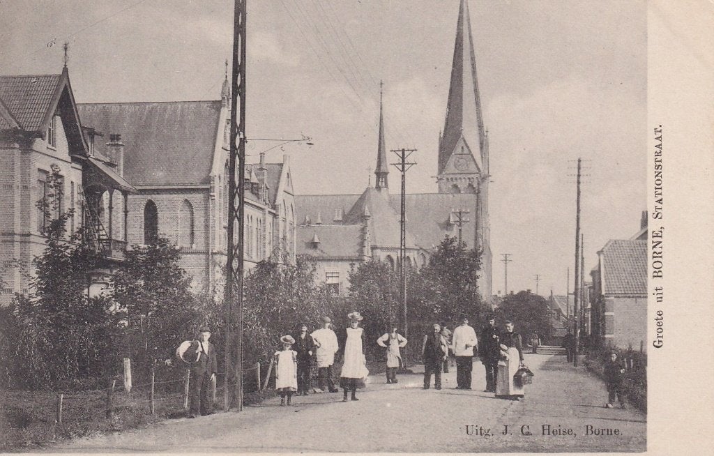 Borne, Station, 1900., Verzenden, Voor 1920, Ongelopen, Overijssel