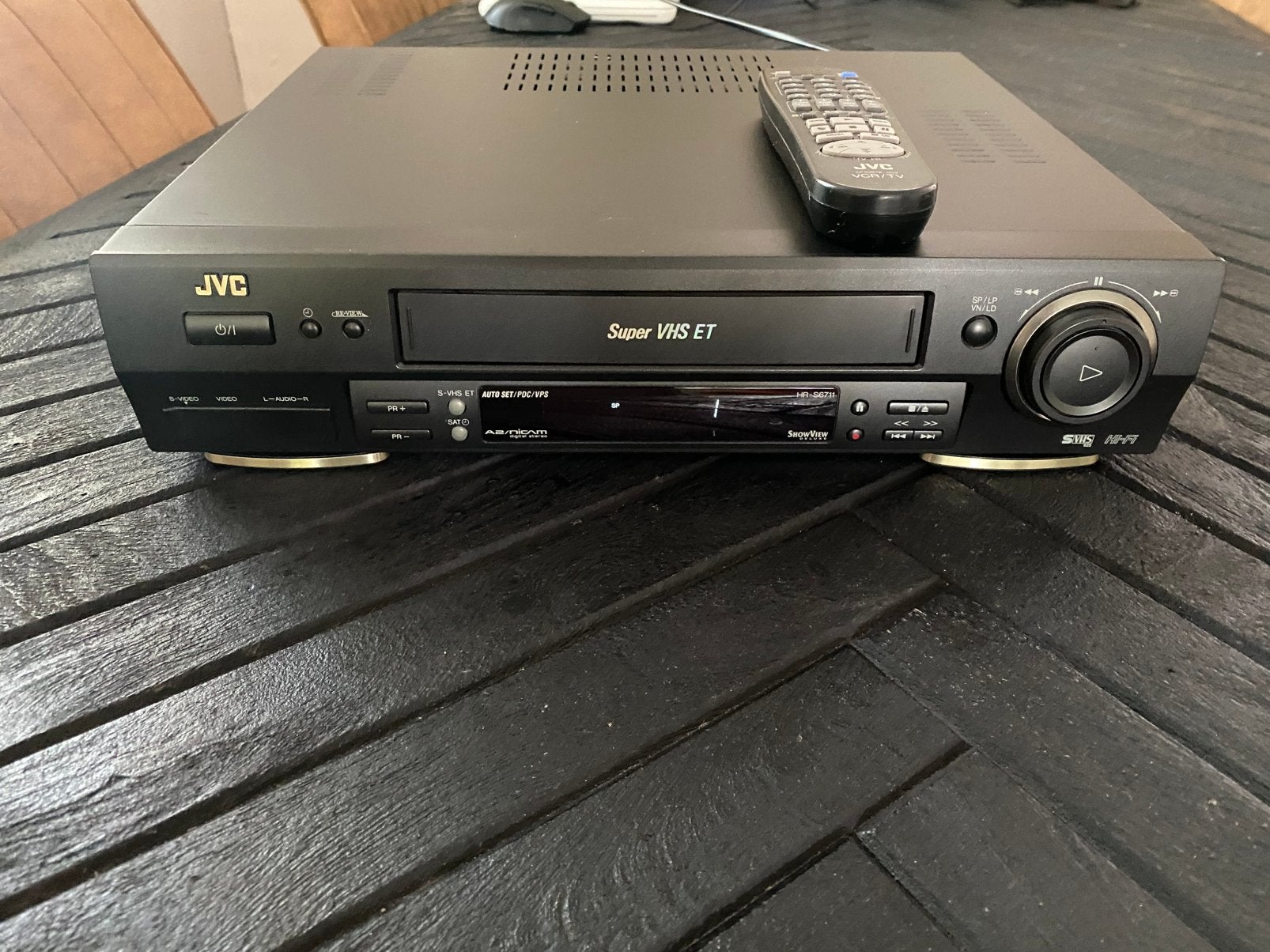 JVC HR-S6711 Super VHS Videorecorder, Ophalen of Verzenden, Gebruikt, VHS-speler of -recorder