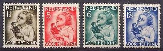 Nederland NVPH nr 270/3 postfris Kinderpostzegels 1934, Ophalen of Verzenden, T/m 1940, Postfris